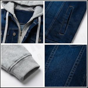 Chaqueta Vaquera de Invierno para Hombre, Lisa, con Logotipo Frontal Personalizado, OEM, Informal, de Secado Rápido, Transpirable, Clásica, Precio al por Mayor - Product Image 4