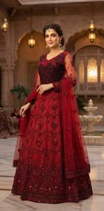 Elegant <b>Light</b> <b>Blue</b> Silk <b>Lehenga</b> Choli Floor Length Traditional Wedding Dress For Women India Pakistan 2026 - Product Image 6