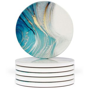 Elegant Resin Coasters Round and Oval Home Styling <b>Beverages</b> <b>Serving</b> <b>Sets</b> - Product Image 4