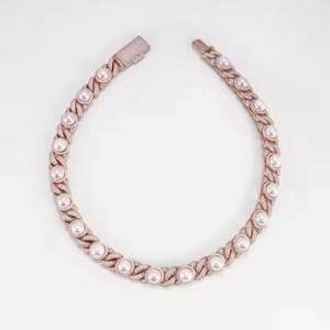 ZAWO HOUSE Fully Iced Lab Freshwater Pearl Moissanite Diamond Cuban Link Chain <b>Silver</b> Plated Luxury Hip Hop Customized Jewelry - Product Image 5