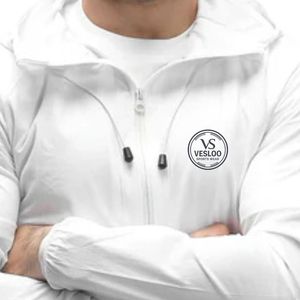 Veste coupe-vent Storm Wind Breaker, couleur blanche, légère, coupe-vent, imperméable, respirante, fermeture éclair intégrale, course à pied, randonnée, sports de plein air, pour hommes - Product Image 6