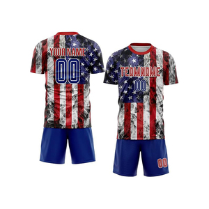 Custom Sublimated Soccer Jersey Team <b>Name</b> Moisture Wicking Breathable Anti-Bacterial UV Protection Polyester Short Sleeve V-neck - Product Image 6