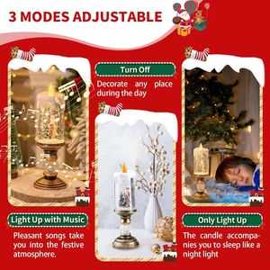 Luci Vintage natale luci a LED senza fiamma lampade da tavolo Decorative per la casa all'aperto portico luci notturne centrotavola decorazioni - Product Image 5