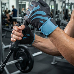 Sewing Hub Logo Men's Fitness <b>Gloves</b> Anti Slip Surface Ultra <b>Thin</b> Lightweight Construction Secure Hand Support Wear Gym <b>Gloves</b> - Product Image 6