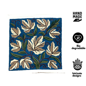 Funda de Cojín Bordada Aari de Cachemira de Lujo, Algodón, 16 Pulgadas, Decorativa, Ecológica, Hecha a Mano, para Sofá o Dormitorio, con Cierre de Cremallera - Product Image 2