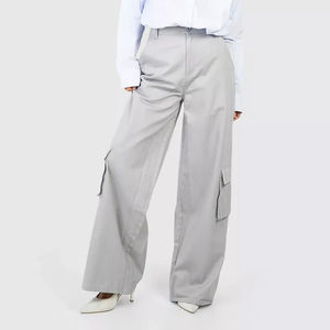 Pantalones Cargo de Invierno Hechos a Medida al por Mayor para Mujer, Talla Grande, Corte Regular, Lona Lavada, Múltiples Bolsillos, OEM - Product Image 1
