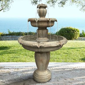 48 pollici all'aperto pavimento di cemento fontana di acqua con pompa elettrica sommergibile per giardino Patio prato decorazione per la casa - Product Image 2