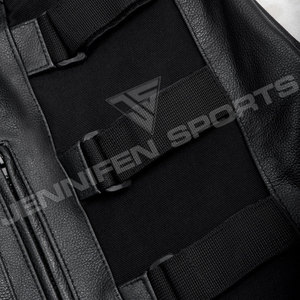Chaleco de Cuero Genuino para Motocicleta, Fabricante de Chalecos de Seguridad de Cuero Genuino para Motocicleta OEM Personalizados - Product Image 3