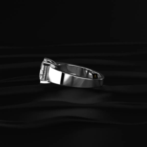 Anillo de compromiso para hombre con diamante solitario Princess cultivado en laboratorio, certificado IGI, de color D a F, 3.00 ct, en oro, plata, amarillo, blanco, rosa, atemporal. - Product Image 2