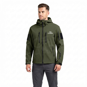 Veste Softshell imperméable et coupe-vent de haute qualité avec logo personnalisé pour hommes, idéale pour la randonnée et la pêche en plein air - Product Image 5