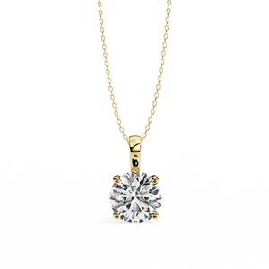 Pendentif Solitaire Classique en Or avec Sertissage Quatre Griffes, Diamant de Laboratoire, Bijoux Fins Spéciaux pour Usage Quotidien, Vente Directe Fabricant - Product Image 6