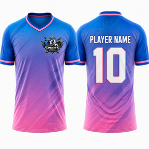 Maillots de football tendance en gros de qualité supérieure, en polyester tissé haute performance, légers et anti-humidité, pour athlètes d'élite - Product Image 1