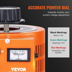Auto Variable <strong>Voltage</strong> Transformer 7.69 Amp 110V Input 0-130V <strong>Output</strong> 4 Extra Fuses Thermal Control Switch AC <strong>Voltage</strong> Regulator - Product Image 6