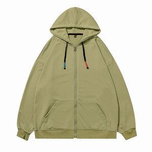 Veste à capuche zippée pour homme |   Sweat-shirt à capuche en polaire uni avec poche kangourou - Product Image 1