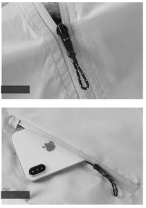 เสื้อแจ็คเก็ตกันลมแบบสวมใส่ได้ทั้งชายและหญิง รุ่นบาง น้ำหนักเบา ไซส์ใหญ่ คอตั้ง ผ้าทอ แห้งเร็ว เหมาะสำหรับวิ่ง ออกกำลังกาย กิจกรรมกลางแจ้ง เดินป่า มีซิป - Product Image 5