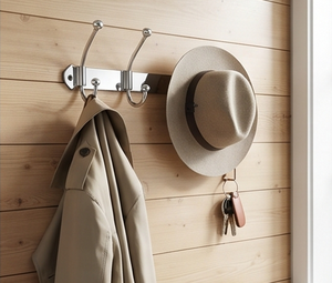 Premium Metal <b>Hook</b> Rack <b>With</b> <b>Mirror</b> Finish Rust Resistant <b>Hooks</b> For Clothing Storage Minimalist Design Stylish Home Decor - Product Image 6