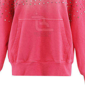 Sweats à capuche pour femmes avec strass, respirants et à séchage rapide, basiques pour l'hiver, qualité supérieure, prix de gros - Product Image 4