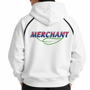 Sweat à capuche zippé pour homme 100% coton brodé, service OEM personnalisé, coupe oversize, molleton, streetwear, pour l'extérieur - Product Image 3