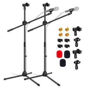 2 Soportes de Micrófono de Trípode Ajustables en Altura con Brazo Telescópico, Accesorios para Micrófono - Product Image 1