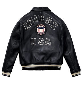 Veste de baseball en cuir personnalisée pour homme, style universitaire, collection hiver-printemps, fabrication OEM - Product Image 1