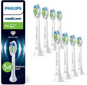Sonicares W2 Optimal White, Têtes de brosse de rechange originales, blanches, lot de 8, HX6068/87 - Product Image 4