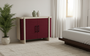 Aparador Moderno de 2 Puertas de Roble Macizo para Sala de Estar - Almacenamiento Resistente al Agua con Diseño Minimalista - Product Image 2