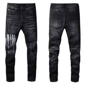 BEST ROCK INTERNATIONAL Jeans Rotos de Alta Calidad para Primavera/Verano, 100% Algodón, Transpirables, Ligeros, Diseño de Marca, Venta al Por Mayor - Product Image 3