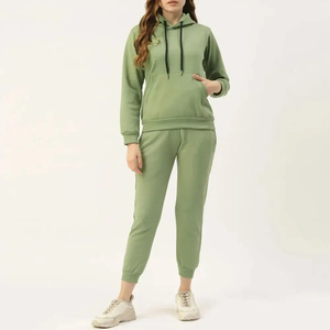 Low MOQ Solid Color Hooded Casual Spring Women Tracksuit Jogging Wear Premium Quality Windproof Breathable for Unisex - Product Image 1
