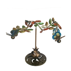 Hot Selling Wholesale Custom High Quality <b>Rustic</b> Self Balancing Floral Leaf Iron Art Sculpture Hand Forged Durable <b>Home</b> <b>Decor</b> - Product Image 1