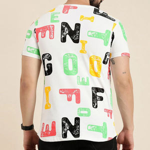 เสื้อยืดพิมพ์ลายทั้งตัวสำหรับผู้ชาย พิมพ์ลายกราฟิกตามสั่ง พิมพ์ตัวอักษร แขนสั้น เสื้อยืดลำลองสไตล์สตรีทแวร์ ผู้ผลิตขายส่ง - Product Image 4