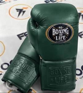 Guantes de Boxeo de Cuero Genuino Hechos a Mano de Alta Calidad para Entrenamiento de Adultos, Secado Rápido, con Cordones y Dedos Completos - Product Image 1