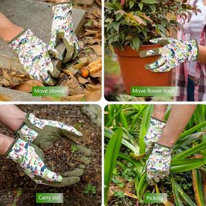 Gants de jardinage en cuir de qualité supérieure, résistants aux éspèces végétales, compatibles avec les écrans tactiles, imperméables, élégants, pour l'intérieur et l'extérieur - Product Image 6