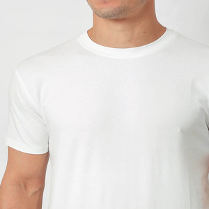 New 2023 Custom 100% Cotton Worsted Fabric Silk Screen Printed Men's Crew Neck <b>Short</b> Sleeve Loose Fit T-Shirt Front Logo - Product Image 6