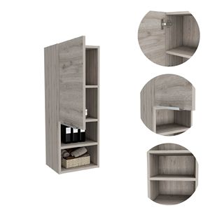 Mobiletto da bagno a 2 ripiani grigio chiaro - Product Image 3