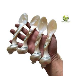 Vente en gros : Cuillère en coquillage naturel, cuillère à caviar en nacre, couverts élégants en coquillage pour coffret cadeau de fêtes et décoration de table - Product Image 6