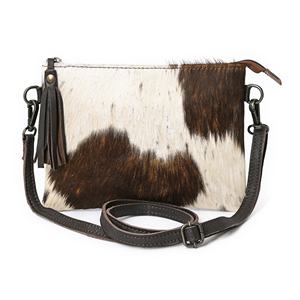 Bolso bandolera de cuero vacuno con correa de hombro hecha a mano, bolso para mujer - Product Image 1