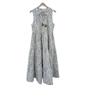 Robe maxi d'été douce en pur coton pour femmes, sans manches, imprimé floral bohème, imprimé à la main, écologique, légère, indienne - Product Image 6