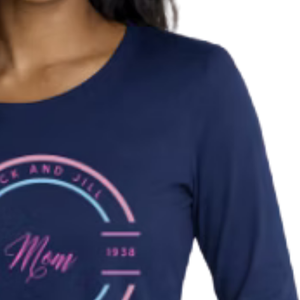 Camiseta de Manga Larga con Diseño de Letras Familiares en Azul para Mujer, Ropa Casual para el Día a Día, Estilo Urbano, Cómoda - Product Image 4