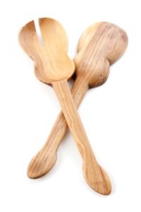 Juego de 2 utensilios de madera de acacia para servir ensalada, diseño moderno, a un precio asequible. - Product Image 3