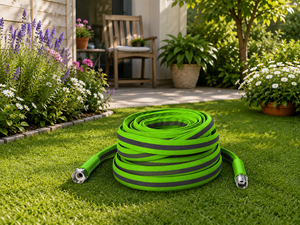 สายยางรดน้ำสวนทนทานต่อการสึกหรอ ขนาด 5/8 นิ้ว ยาว 50 ฟุต รับแรงดัน 600 PSI พร้อมปลอกไฟเบอร์สำหรับใช้งานกลางแจ้ง - Product Image 5
