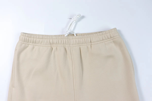 Men's Beige Cargo Sweatpants <b>Elastic</b> <b>Waist</b> Drawstring Multiple Pockets Casual Autumn Style Knitted Cotton Midweight - Product Image 3