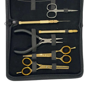 <b>Hair</b> Extension <b>Tool</b> Kit Metal Professional Salon Grade Scissors Pliers Installer <b>Remover</b> Set <b>Hair</b> Extension <b>Tools</b> AND kit - Product Image 1