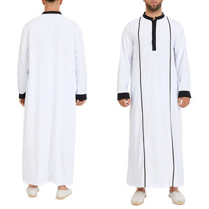 <b>Men</b> Islamic Juba Traditional Long Sleeve Modest Prayer Robe Comfortable Casual Loose Fit For Daily Wear - Product Image 1