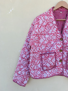 Chaqueta de Invierno Acolchada de Algodón Hecha a Mano, Estilo Kimono Indio, Larga, Transpirable, con Botones, Resistente al Viento, Ecológica para Otoño - Product Image 5