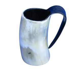 Nouvelle tasse authentique en corne de vache Viking, faite à la main, en corne d'ox naturelle, pour bière/ale/médicament, écologique, style médiéval vintage pour la maison - Product Image 2