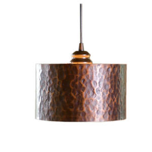 Lampe suspendue en métal fini patine, luminaire décoratif d'intérieur en Aluminium - Product Image 5