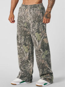 OEM 2026 High Quality Custom Pant for Men Straight Wide Leg 100% Cotton Camouflage <b>Trousers</b> - Product Image 2