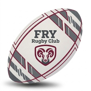 Ballon de rugby d'entraînement taille 5 en caoutchouc durable haute adhérence avec logo personnalisé pour clubs et écoles de rugby - Product Image 5