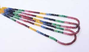 Perles Rondelles Multicolores Facettées AAA 4 MM, Perles Rondelles en Pierres Précieuses Naturelles Multicolores, Mélange de Perles Précieuses Facettées pour Bijoux - Product Image 5