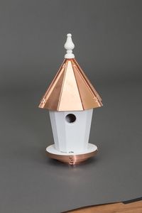 Casa para Pájaros Colgante de Metal para Jardín Exterior, Casa para Colibríes Fabricada Manualmente en India - Product Image 3